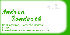 andrea konderth business card